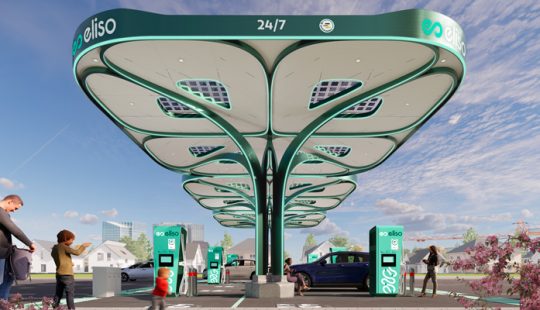 Konzeptgrafik einer Ladestation für Elektrofahrzeuge von Eliso | © VINCI Concessions