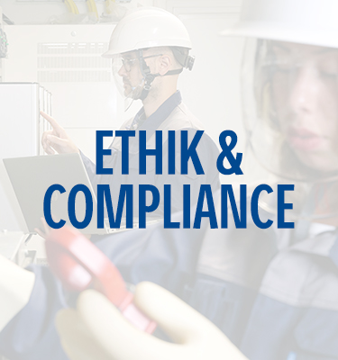 Projektfoto mit der Aufschrift "Ethik & Compliance" | © Actemium Sées, Frankreich