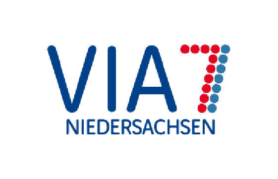 Logo der Via Niedersachsen GmbH & Co. KG, eine Gesellschaft bei der VINCI Concessions beteiligt ist.